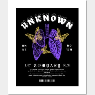 A lung with flying yellow butterflies Posters and Art